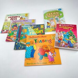 Berenstain Bears 1st Time Books & DVD Lot 1980-2008 Vintage Kids Stories 6pc